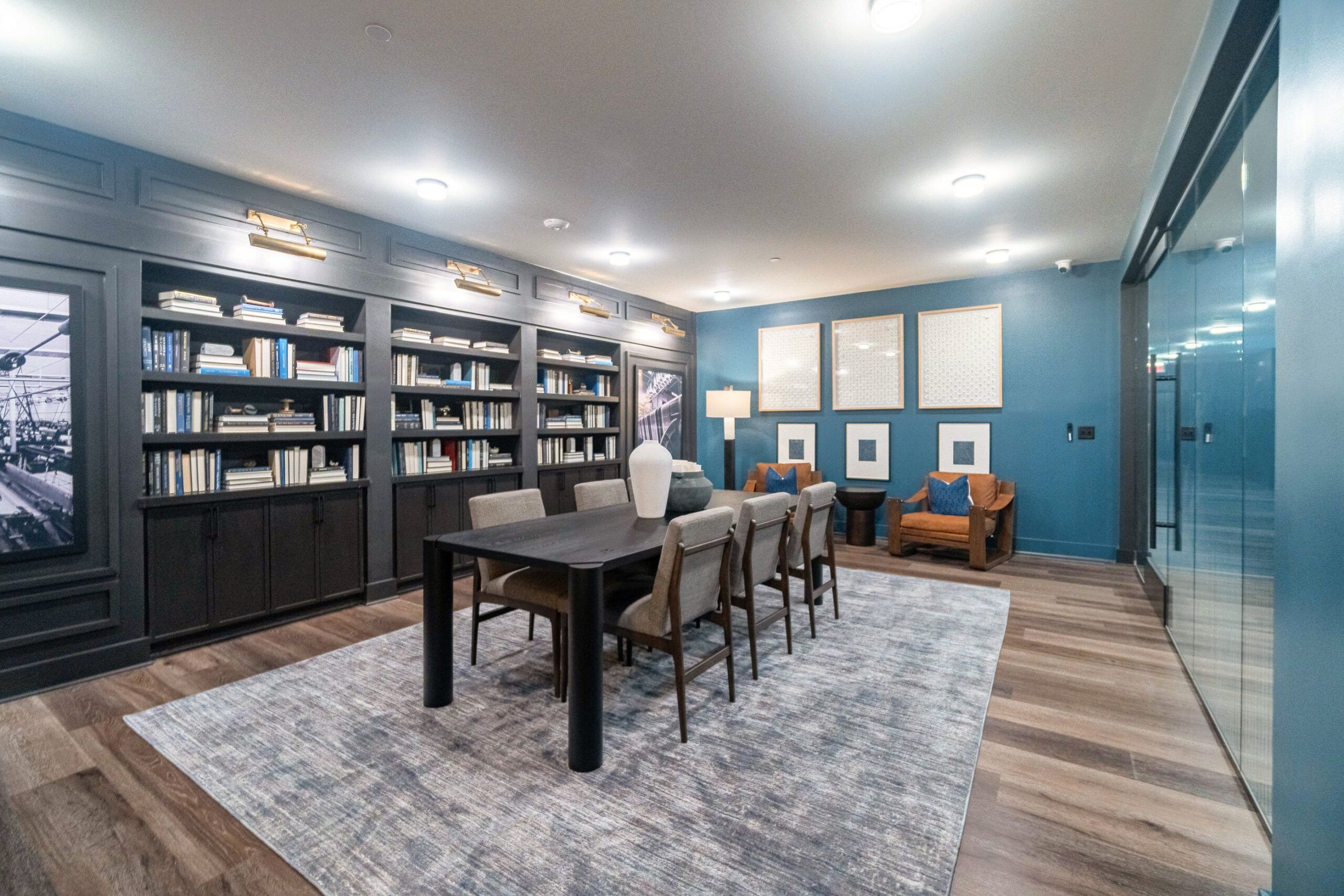 Reading room at Evolve at Lake Norman